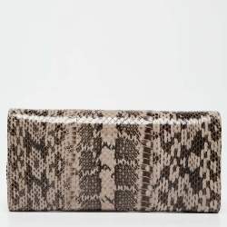 Jimmy Choo Grey Elaphe Milla Chain Clutch