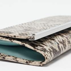 Jimmy Choo Grey Elaphe Milla Chain Clutch