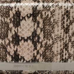 Jimmy Choo Grey Elaphe Milla Chain Clutch