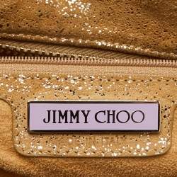 Jimmy Choo Gold Shimmering Suede Solar Hobo