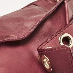 Jimmy Choo Burgundy Leather Pauline Top Handle Bag