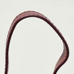 Jimmy Choo Burgundy Leather Pauline Top Handle Bag