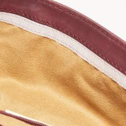 Jimmy Choo Burgundy Leather Pauline Top Handle Bag