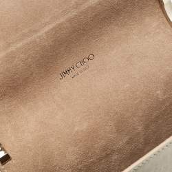 Pre Owned Jimmy Choo Silver Leather Lockett City Shoulder Bag