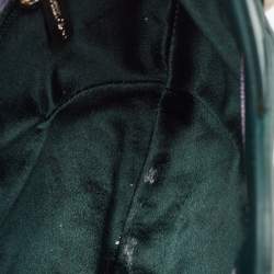 Jimmy Choo Green Leather and Satin Mini Tulita Hobo