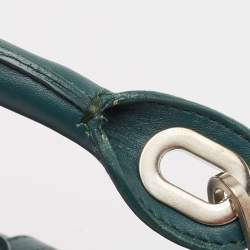 Jimmy Choo Green Leather and Satin Mini Tulita Hobo