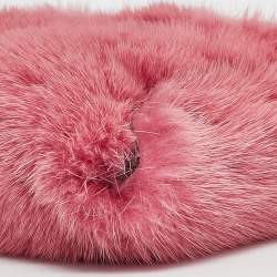 Jimmy Choo Candy Pink Mink Fur Lockett Envelope Mini Clutch