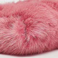 Jimmy Choo Candy Pink Mink Fur Lockett Envelope Mini Clutch