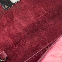 Jimmy Choo Candy Pink Mink Fur Lockett Envelope Mini Clutch