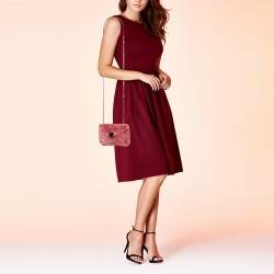 Jimmy Choo Candy Pink Mink Fur Lockett Envelope Mini Clutch