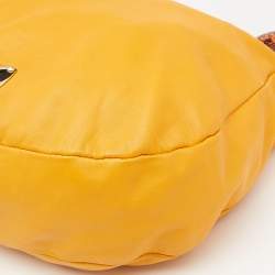 Jimmy Choo Mustard Snakeskin and Leather Sky Bangle Hobo