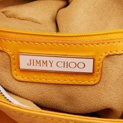 Jimmy Choo Mustard Snakeskin and Leather Sky Bangle Hobo