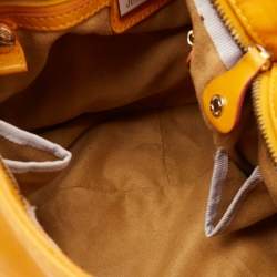 Jimmy Choo Mustard Snakeskin and Leather Sky Bangle Hobo
