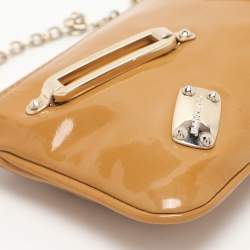 Jimmy Choo Mustard Patent Leather Chain Clutch
