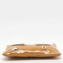 Jimmy Choo Mustard Patent Leather Chain Clutch