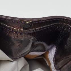Jimmy Choo Dark Brown/Purple Patent Leather and Suede Mahala Satchel