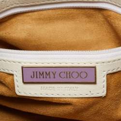 Pre Owned Jimmy Choo Off White Leather Riki Tote