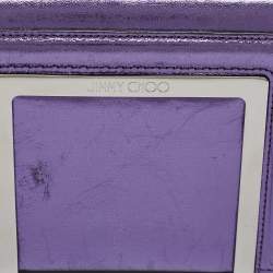 Jimmy Choo Metallic Purple Leather Ava Crossbody Bag