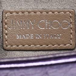Jimmy Choo Metallic Purple Leather Ava Crossbody Bag
