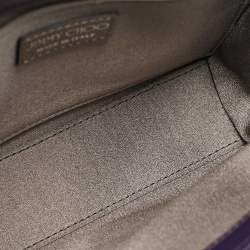 Jimmy Choo Metallic Purple Leather Ava Crossbody Bag