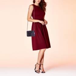 Jimmy Choo Metallic Purple Leather Ava Crossbody Bag