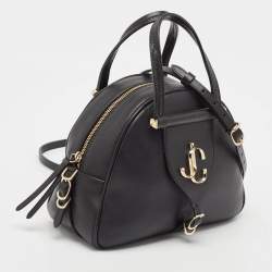 Pre Owned Jimmy Choo Black Leather Small Varenne Bowler Bag