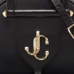 Pre Owned Jimmy Choo Black Leather Small Varenne Bowler Bag