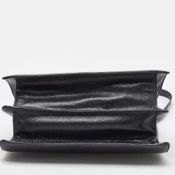 Jimmy Choo Black Leather Flap Riley Tote