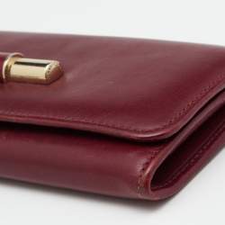 Jimmy Choo Burgundy Leather Continental Wallet