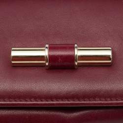 Jimmy Choo Burgundy Leather Continental Wallet