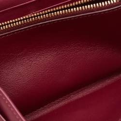 Jimmy Choo Burgundy Leather Continental Wallet