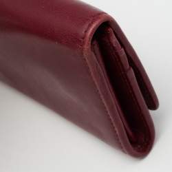 Jimmy Choo Burgundy Leather Continental Wallet