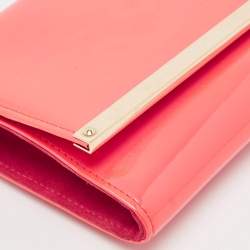 Jimmy Choo Red Patent Leather Maia Clutch