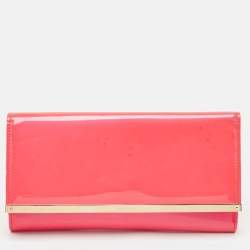 Jimmy Choo Red Patent Leather Maia Clutch