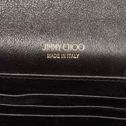 Pre Owned Jimmy Choo Tricolor Glitter and Leather Maia Clutch