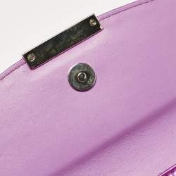 Jimmy Choo Metallic Magenta Leather Clutch