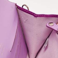 Jimmy Choo Metallic Magenta Leather Clutch
