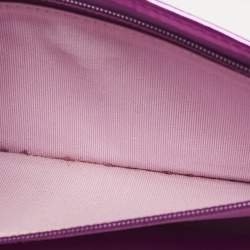 Jimmy Choo Metallic Magenta Leather Clutch