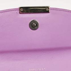 Jimmy Choo Metallic Magenta Leather Clutch
