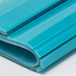 Pre Owned Jimmy Choo Teal Blue Acrylic Sweetie Clutch