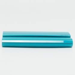Pre Owned Jimmy Choo Teal Blue Acrylic Sweetie Clutch