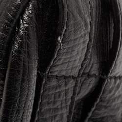 Jimmy Choo Black Textured Leather Blythe M Bag