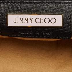 Jimmy Choo Black Textured Leather Blythe M Bag