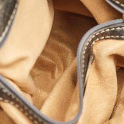 Jimmy Choo Metallic Grey Leather Mahala Tote