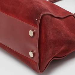 Jimmy Choo Red Suede and Leather Riley Tote