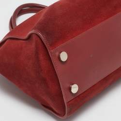Jimmy Choo Red Suede and Leather Riley Tote