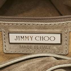 Jimmy Choo Beige Snakeskin and Suede Riki Tote