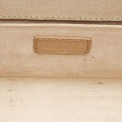 Pre Owned Jimmy Choo Silver Glitter Acrylic and Leather Candy Chain Clutch