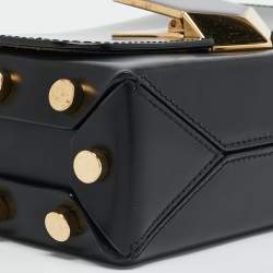 Jimmy Choo Black Leather Lockett City Shoulder Bag