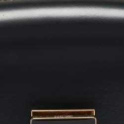 Jimmy Choo Black Leather Lockett City Shoulder Bag
